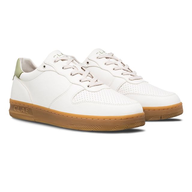 CLAE MALONE CACTUS Shoes Womens USA463-S27 In White Light Gum